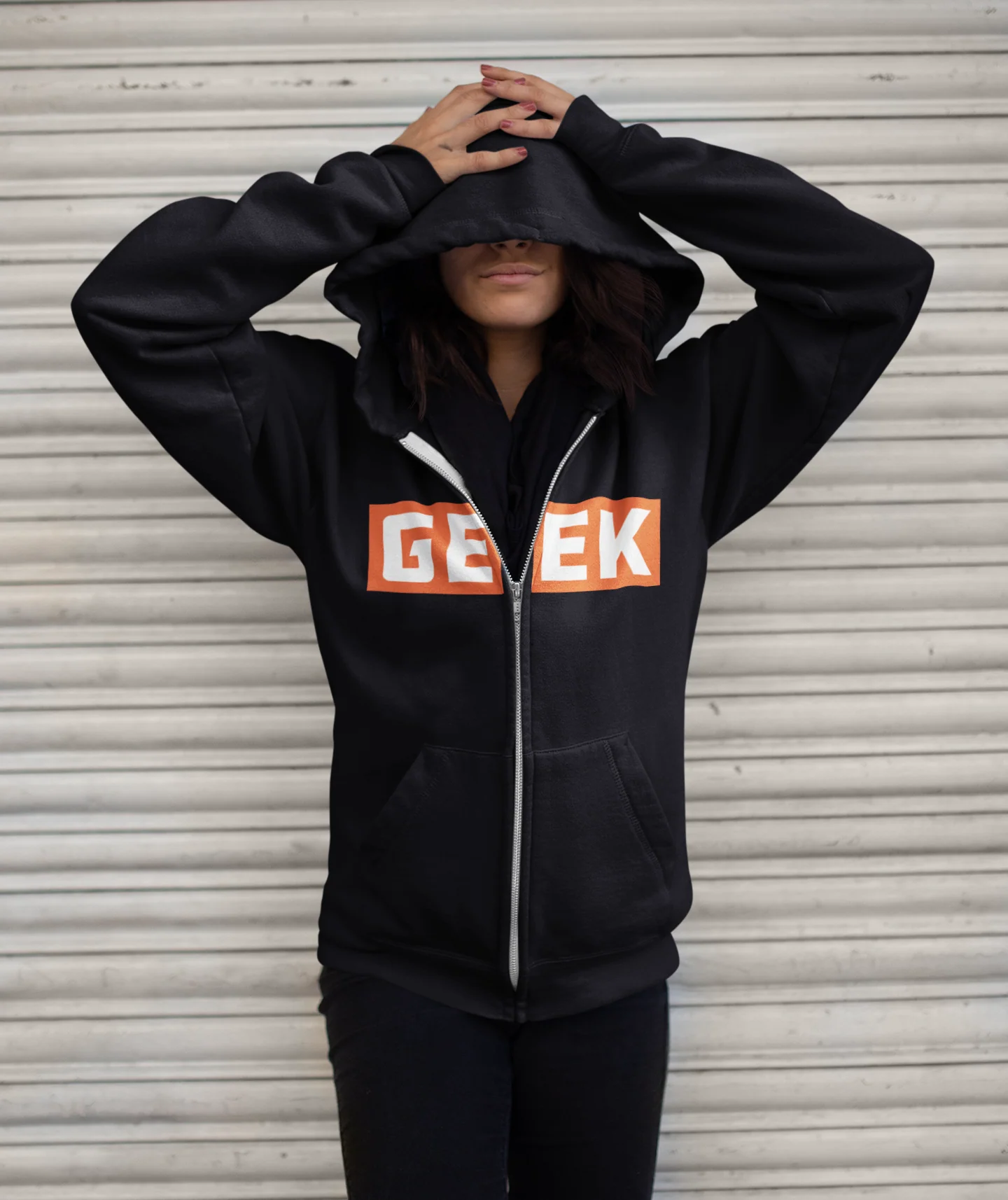 Full Zip GEEK Hoodie - Image 3