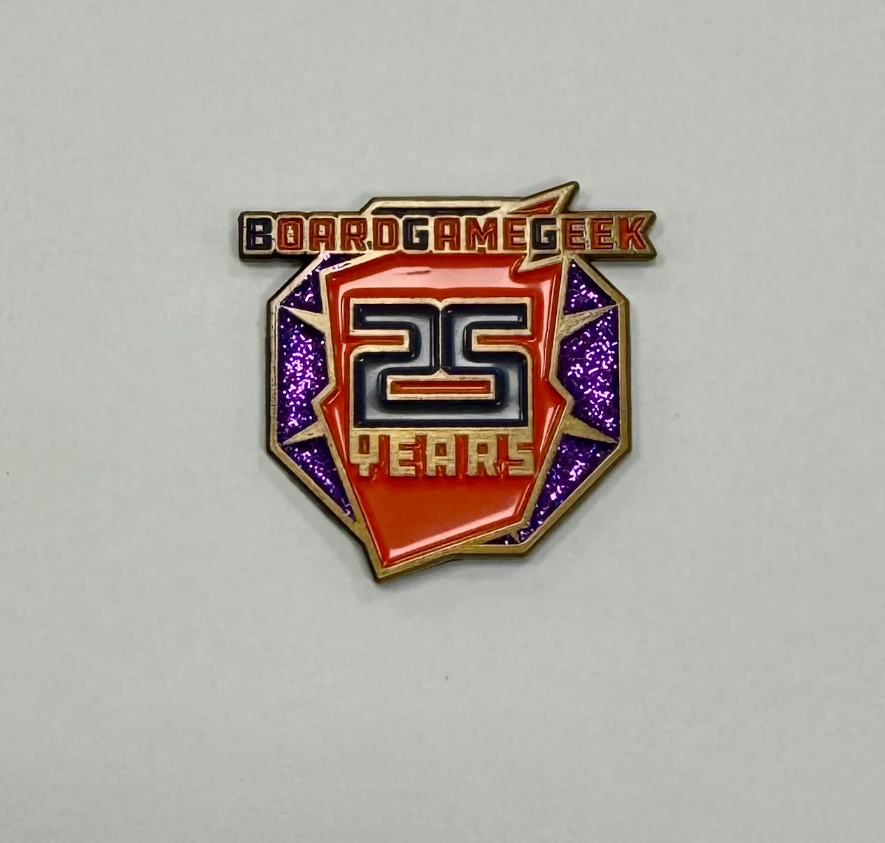 Gen Con Pin Bazaar 2025: "BoardGameGeek 25 Years" Enamel Pin - Image 3
