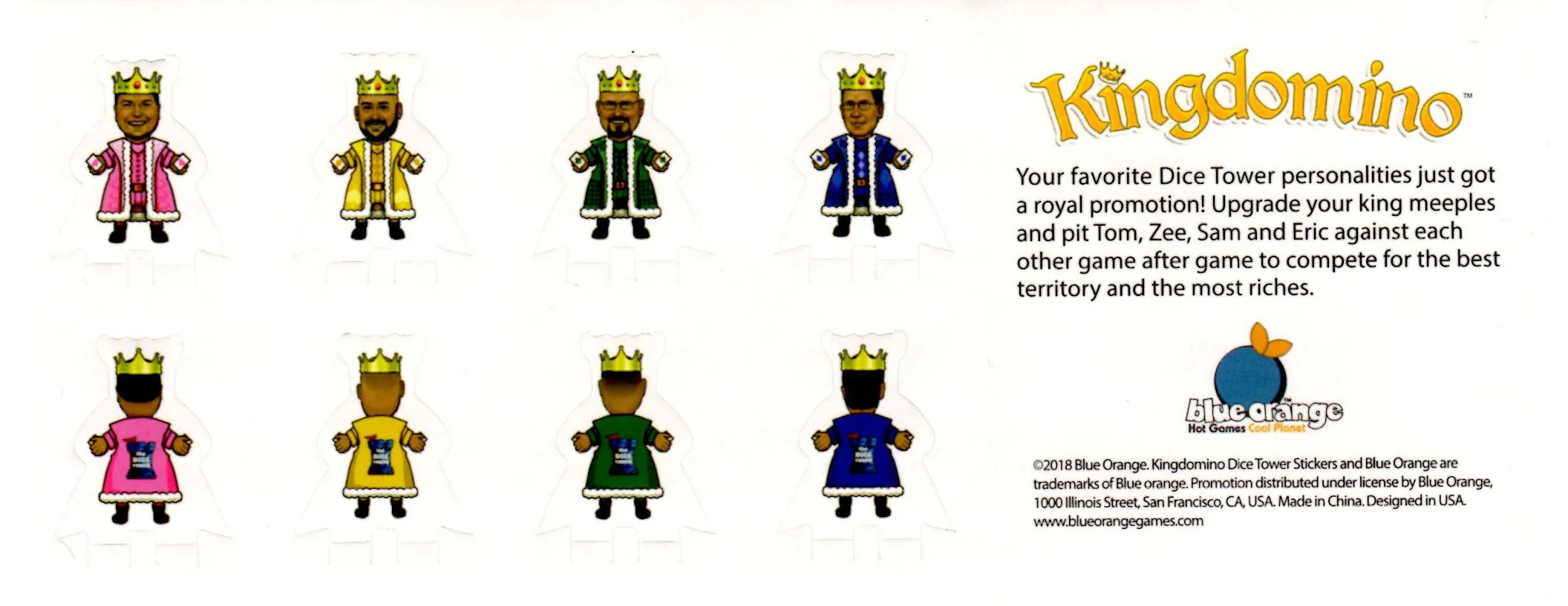 Kingdomino: Dice Tower Stickers