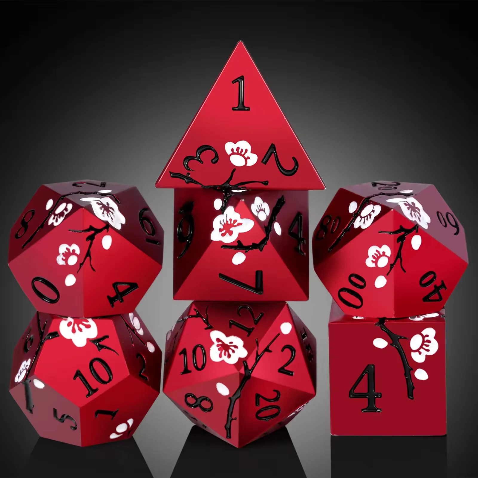 Plum Blossom Metal RPG Dice Set - Image 10