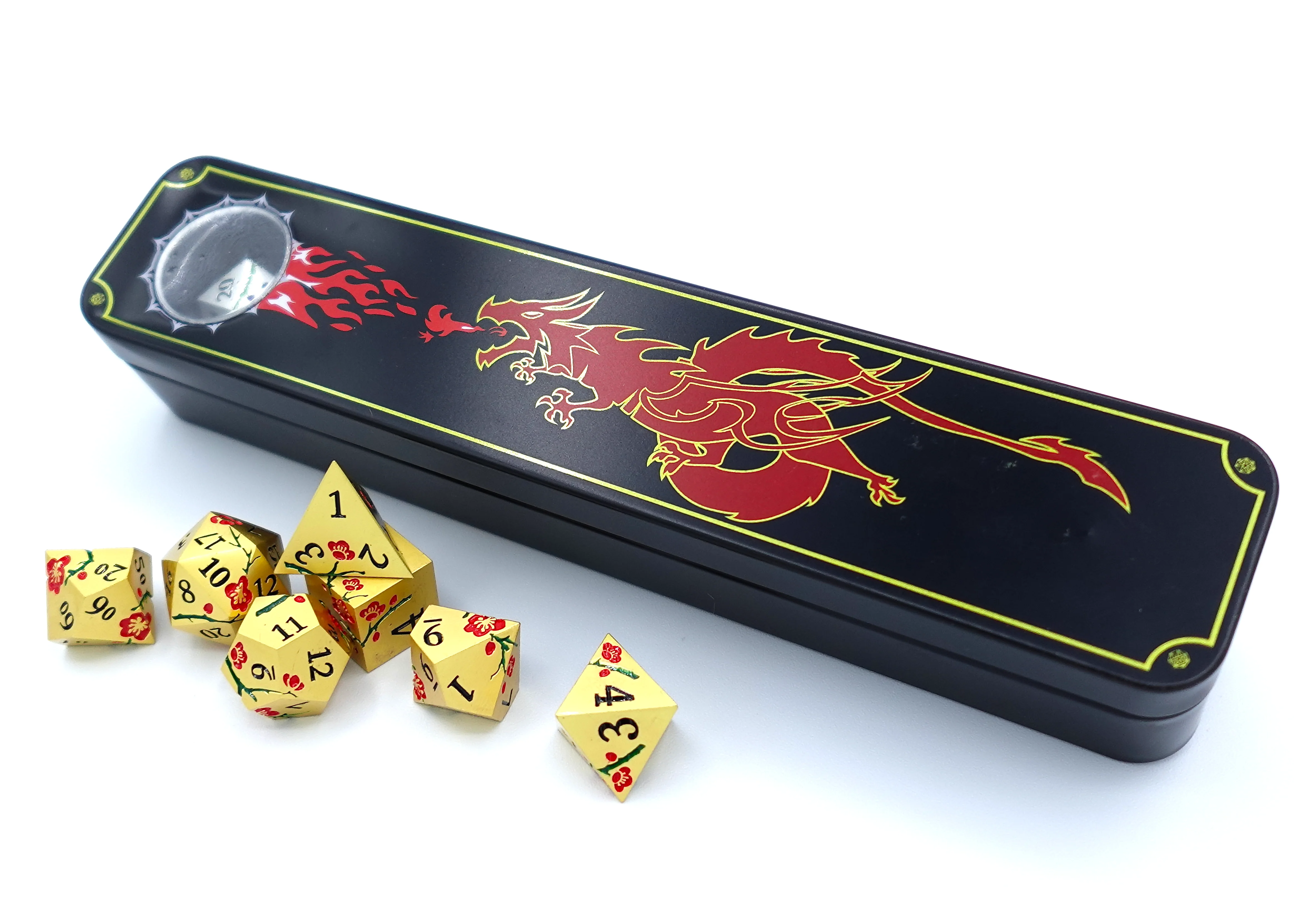 Plum Blossom Metal RPG Dice Set - Image 3