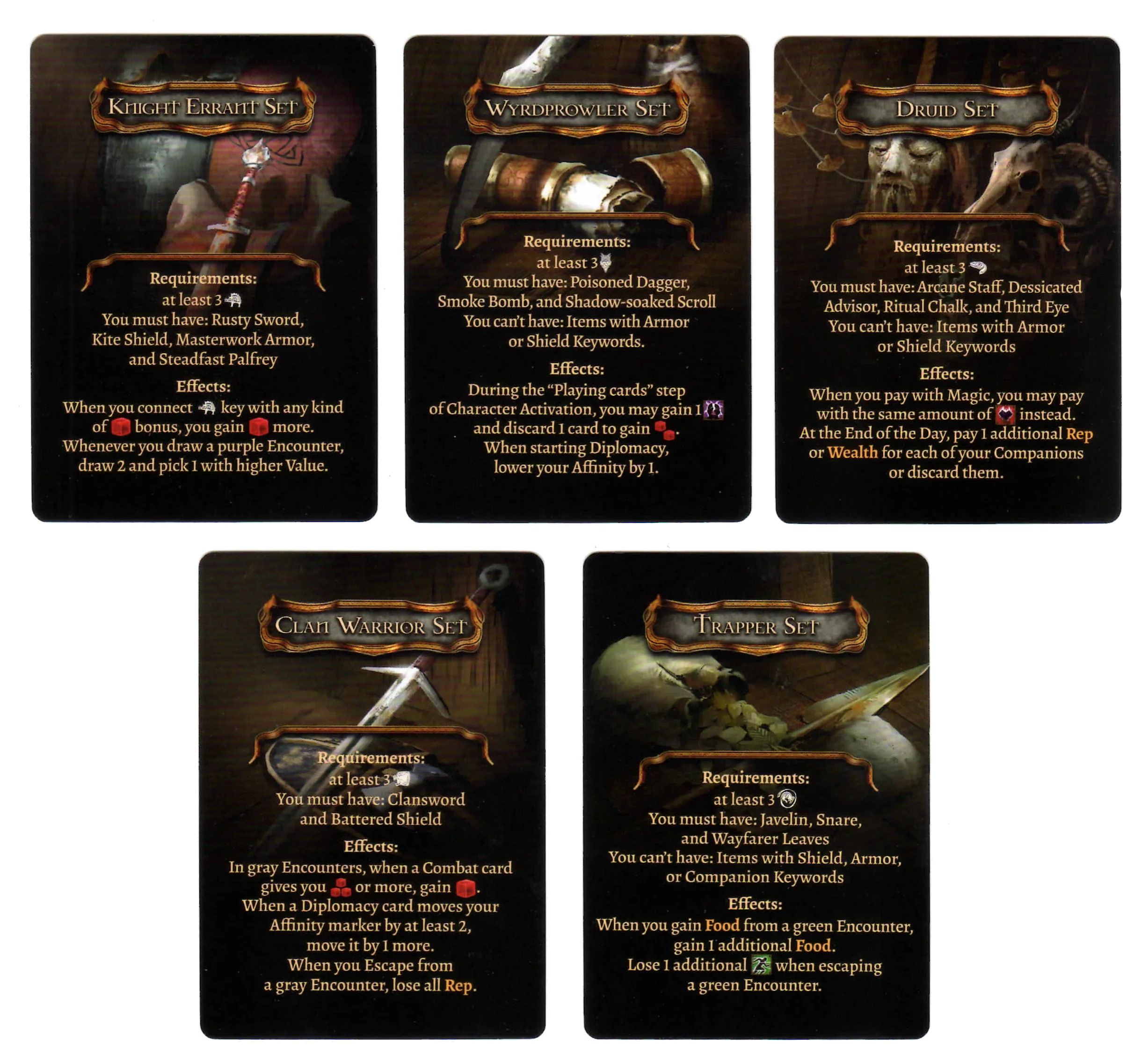 Tainted Grail: Item Sets Promo Cards