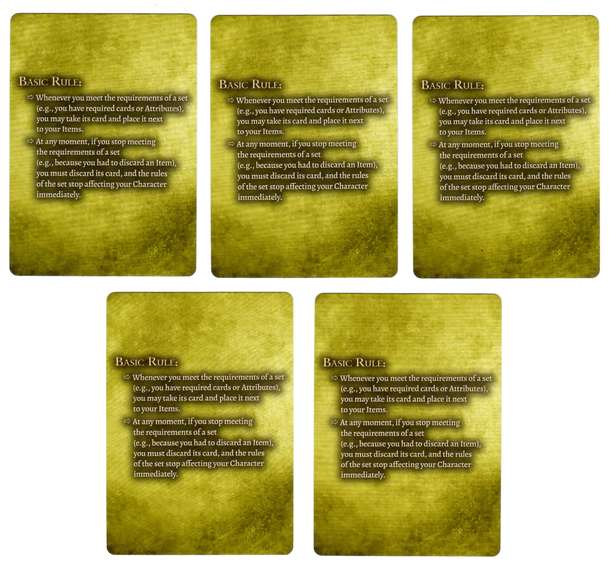 Tainted Grail: Item Sets Promo Cards - Image 2