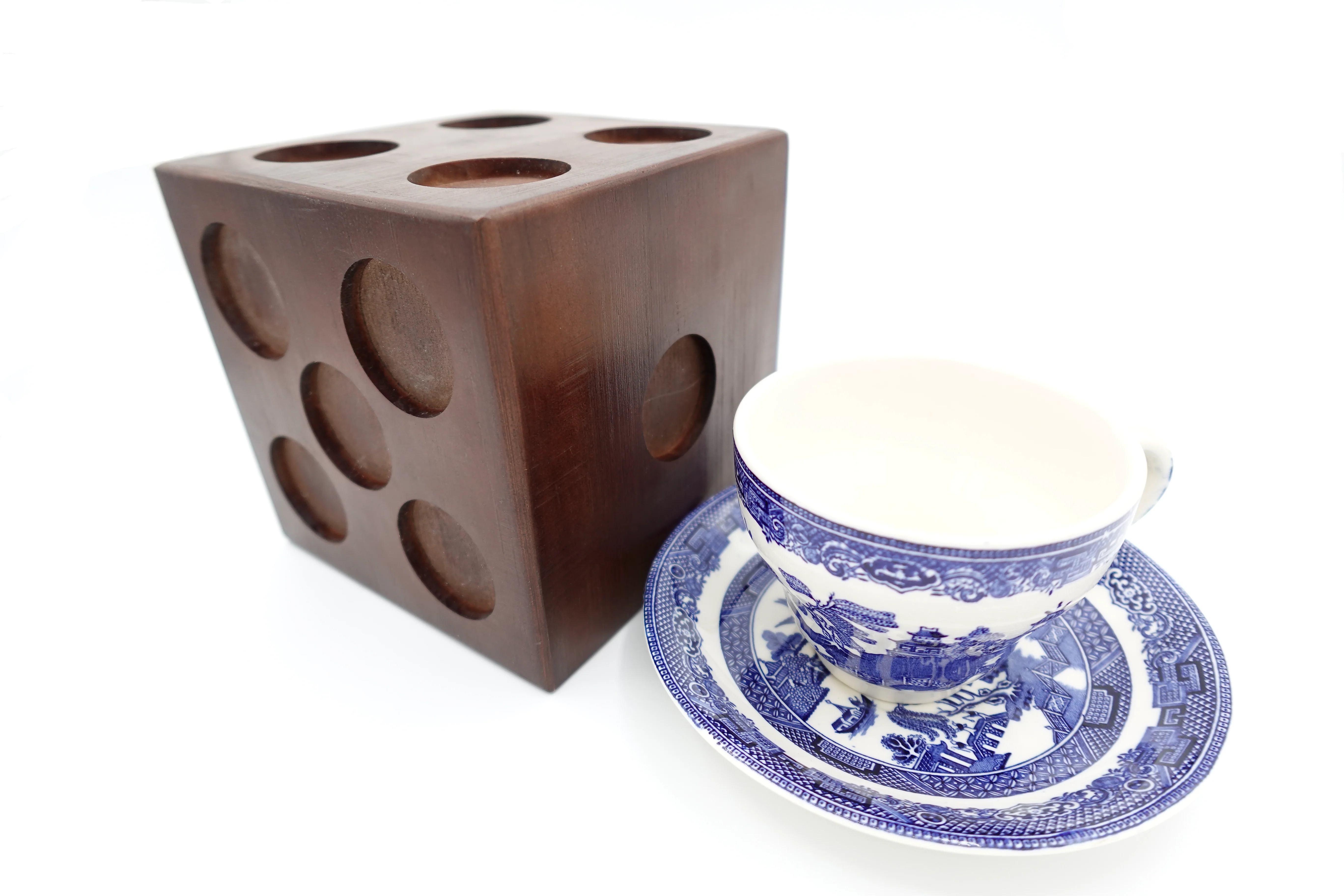 Wooden Dice Candle Holder - Image 3