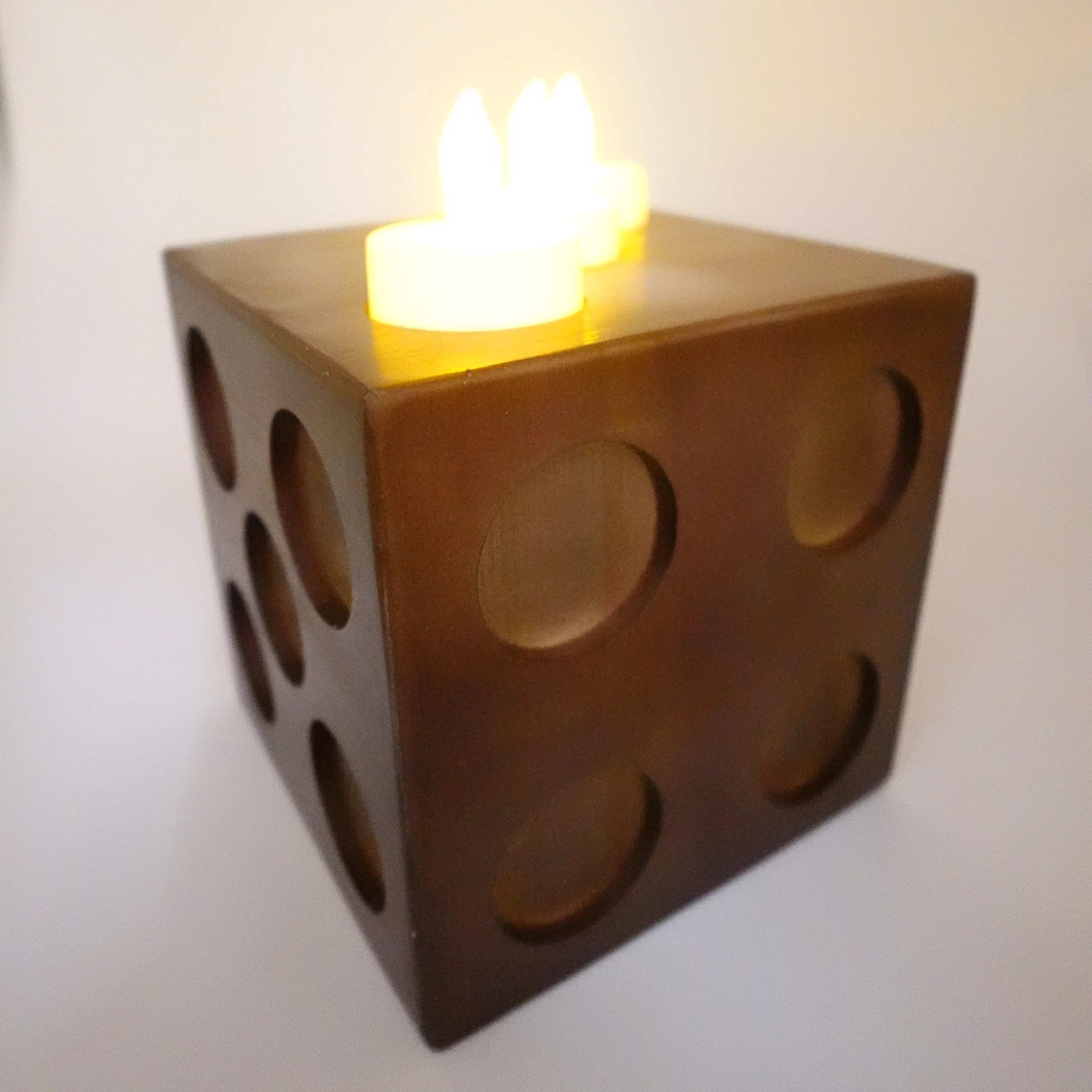 Wooden Dice Candle Holder - Image 4